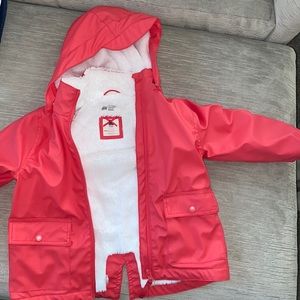 Coral Raincoat for toddler girl!